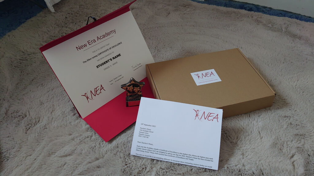 NEA Award Certificate pack